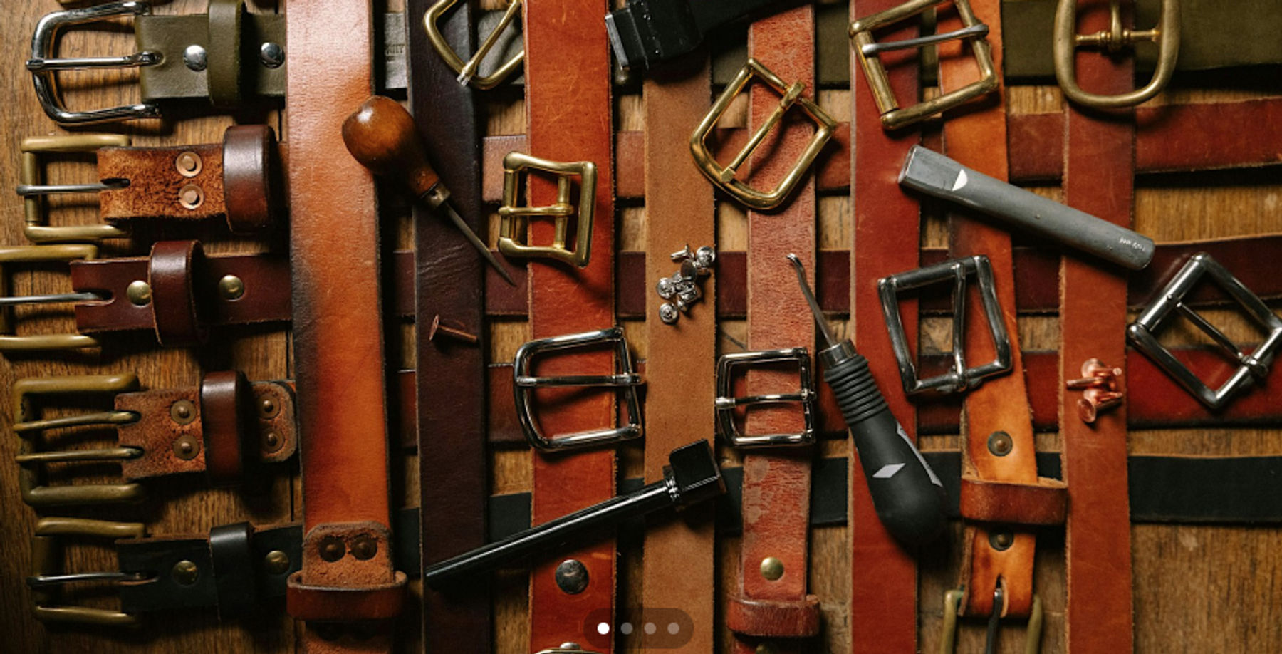 Leather belt making workshop at KMM and Co. on Peachtree Street in Downtown Atlanta