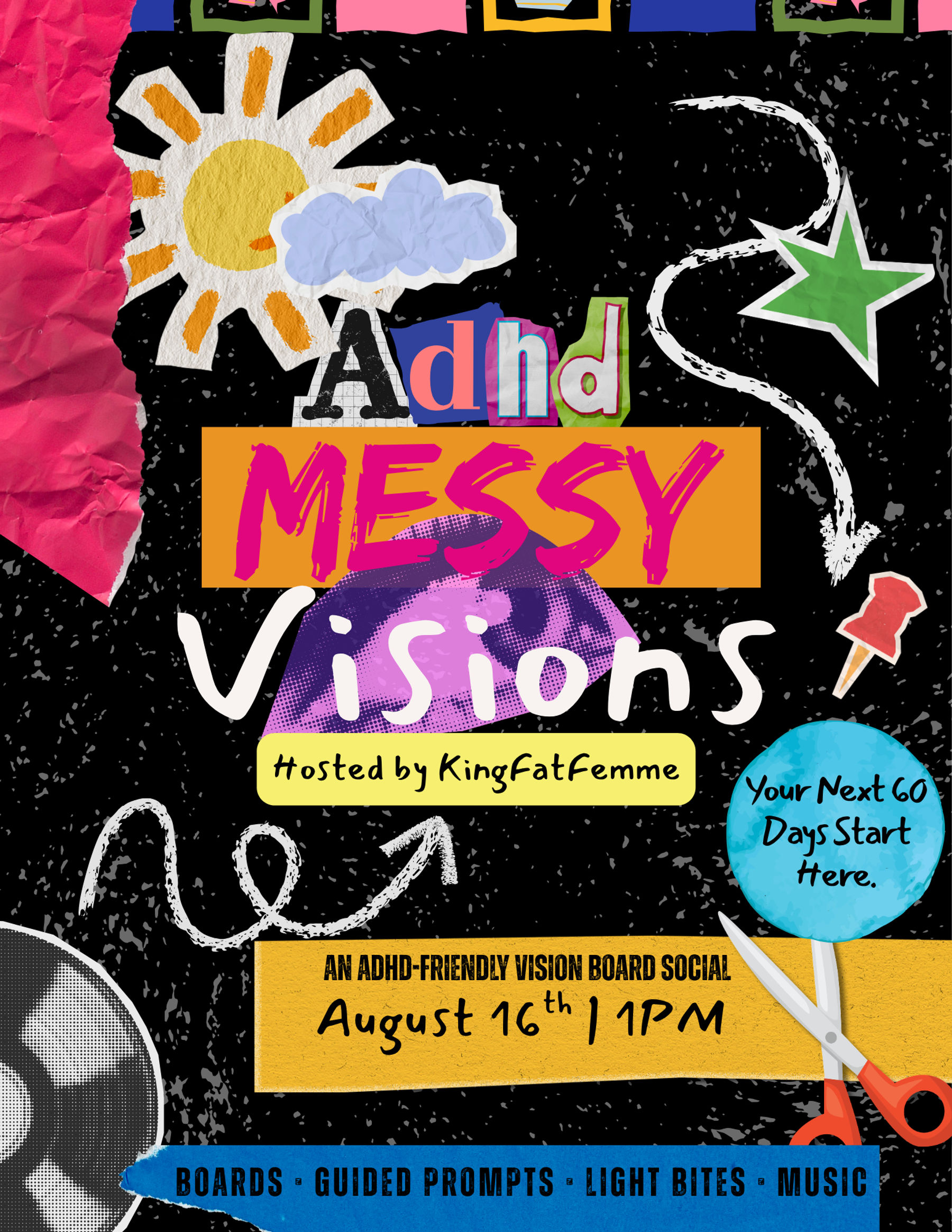ADHD-friendly vision board workshop on Mangum Street in Downtown Atlanta
