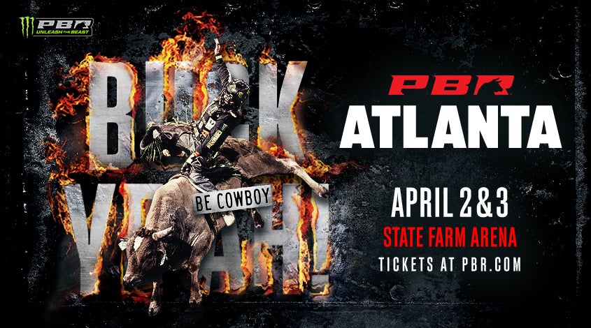 PBR Unleash the Beast promotional art for the State Farm Arena stop
