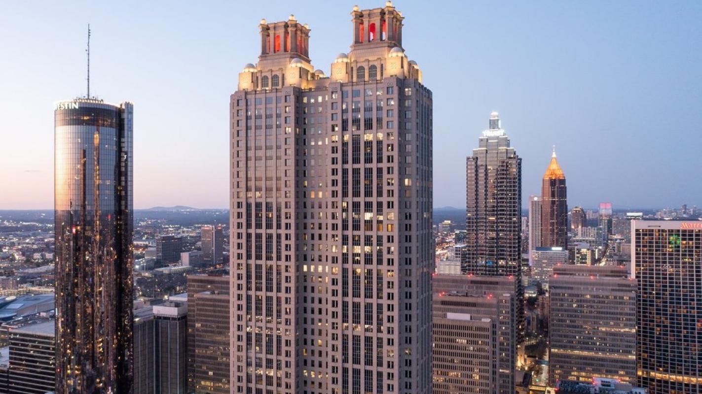 The 191 Peachtree tower on the downtown Atlanta skyline