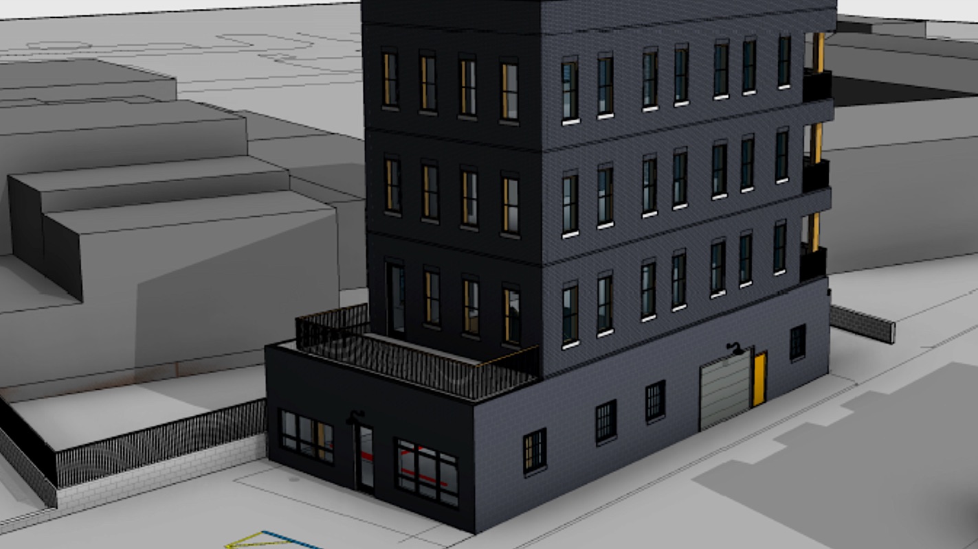 Rendering of the proposed mass timber addition at 501 Edgewood Avenue