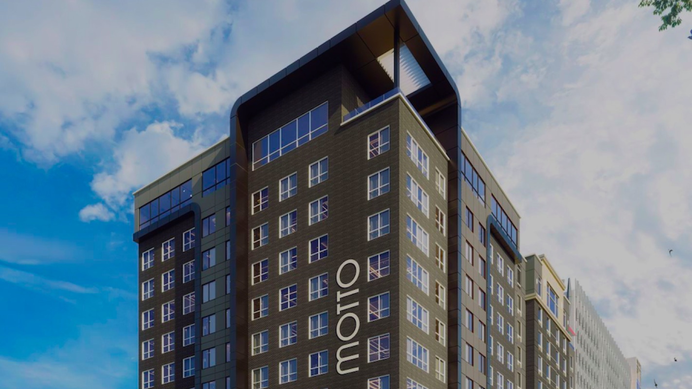 Rendering of the proposed dual-brand hotel at 524 West Peachtree Street