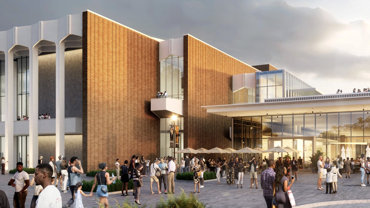Rendering of a possible expansion around the Atlanta Civic Center's Performing Arts Center
