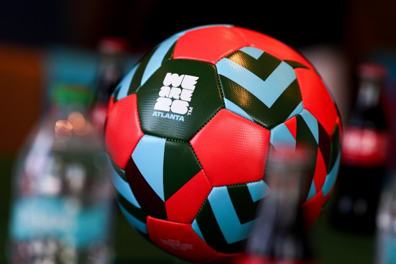 FIFA World Cup one-year-out update outside Mercedes-Benz Stadium