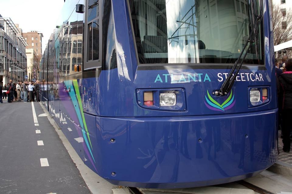 Atlanta Streetcar in Downtown Atlanta