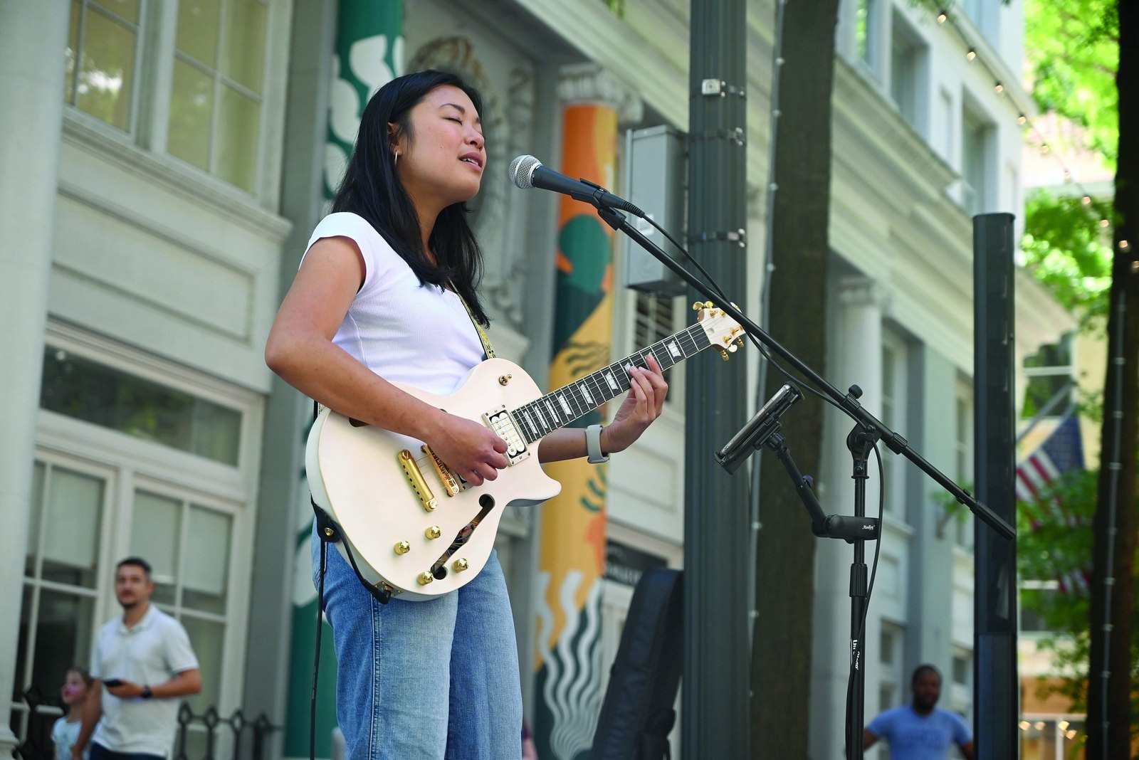 Musical performance on the Broad Street Boardwalk in Downtown Atlanta