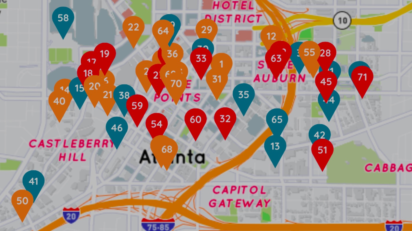 Central Atlanta Progress Downtown Atlanta Investment Map