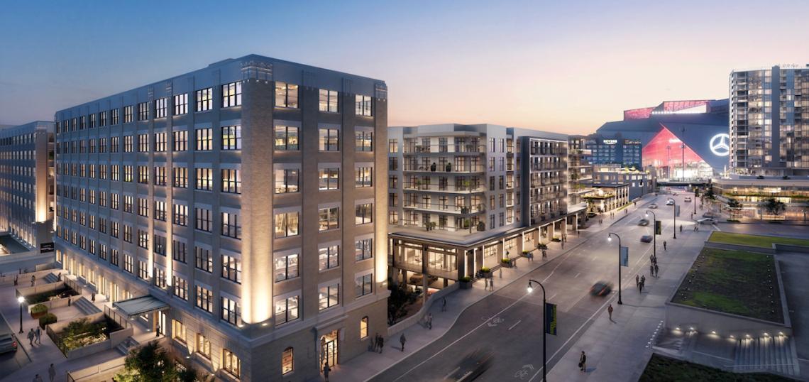 Centennial Yards rendering, Mitchell Street, the Gulch