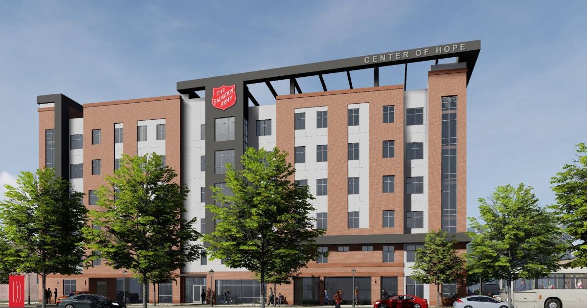 The Salvation Army Center of Hope construction site on Luckie Street in downtown Atlanta