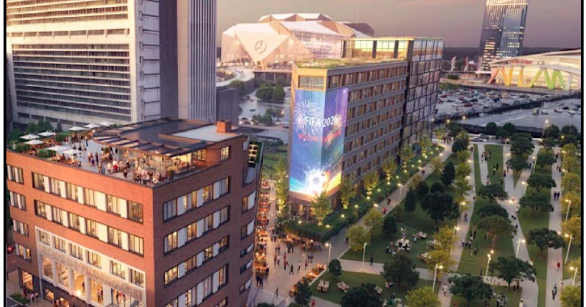Rendering of the Atlanta Constitution Building redevelopment by Gorman and Company