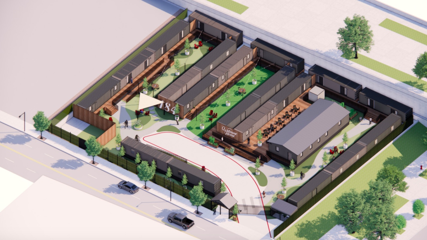 The Melody container housing development at 184 Forsyth Street