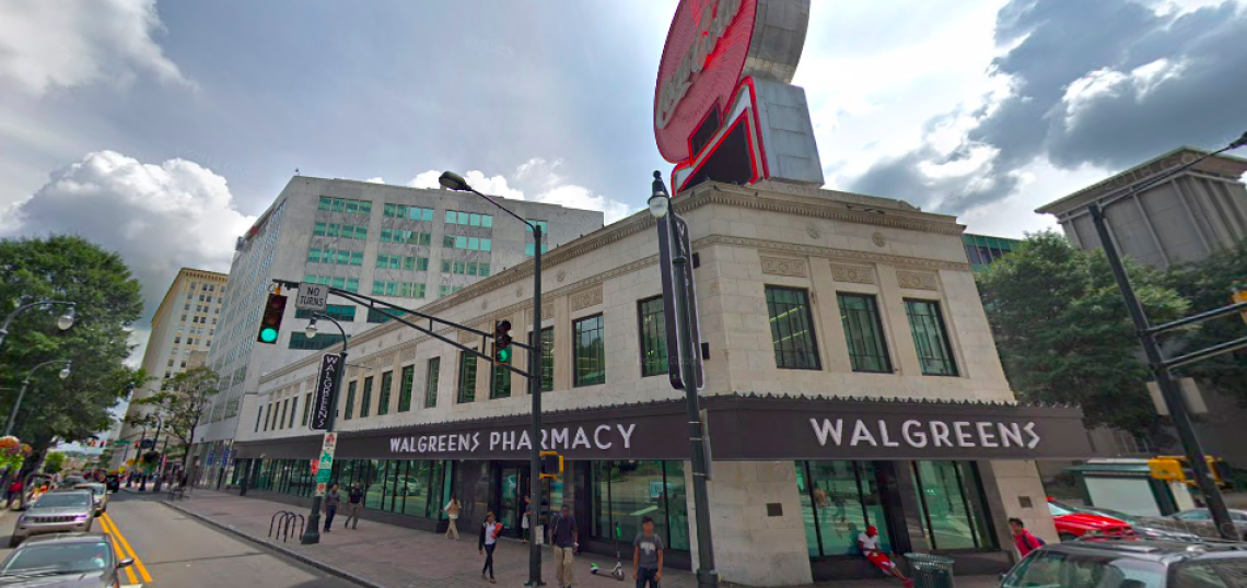 Downtown Walgreens in the historic Olympia Building, 25 Peachtree Street