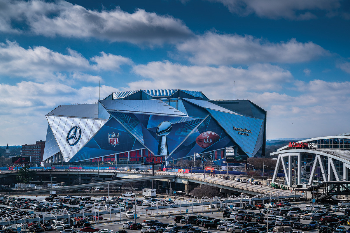 Atlanta host committee imagery promoting the city's slate of major championship sporting events.