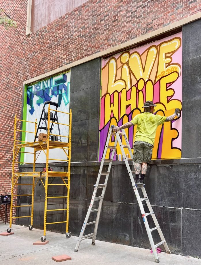 Mural Jam at the Constitution Building: 13 Artists Repaint the Face of Downtown's Most Famous Ruin