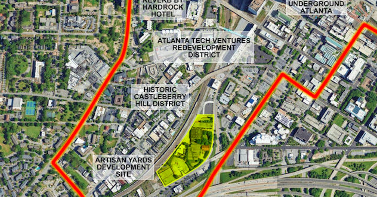 The 10-acre South Downtown site at Ted Turner Drive and Whitehall Street listed for sale