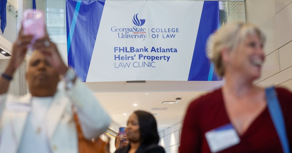 Guests at the ribbon-cutting for the FHLBank Atlanta Heirs' Property Law Clinic at Georgia State University College of Law