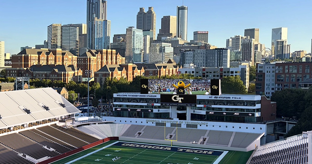 Rendering of the $70 million Bobby Dodd Stadium renovation at Georgia Tech