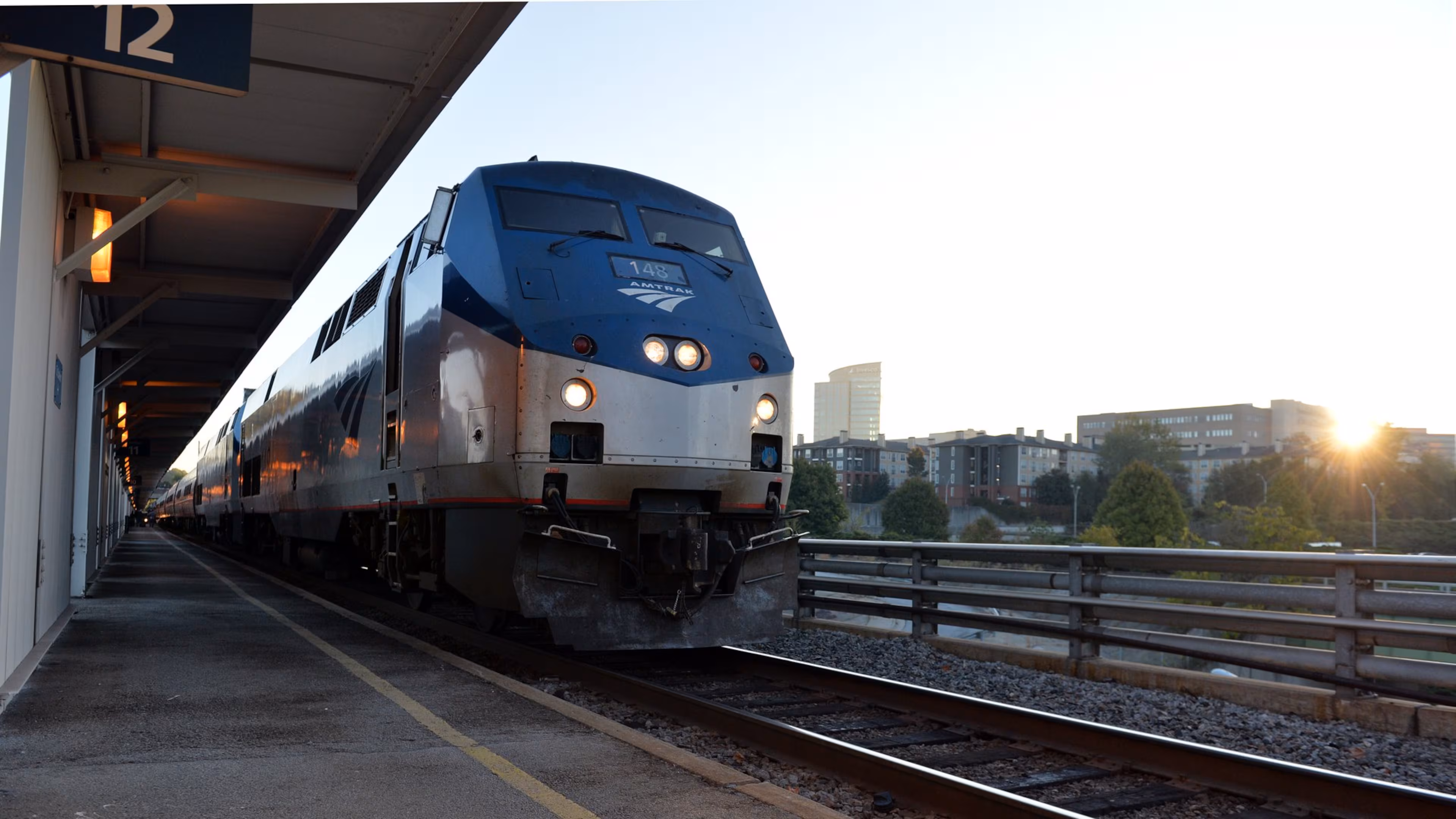 An Amtrak train waits to depart the Atlanta station on Oct. 23, 2014.