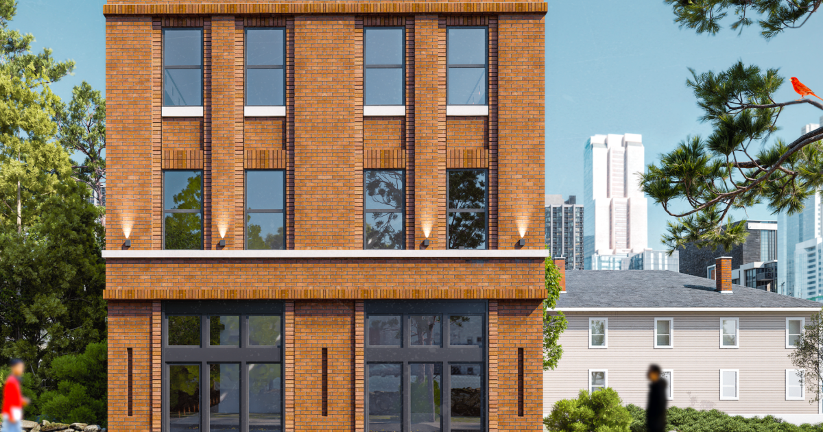 Firehouse: 10 income-restricted apartments rising on a vacant Sweet Auburn lot at 26 Hilliard Street
