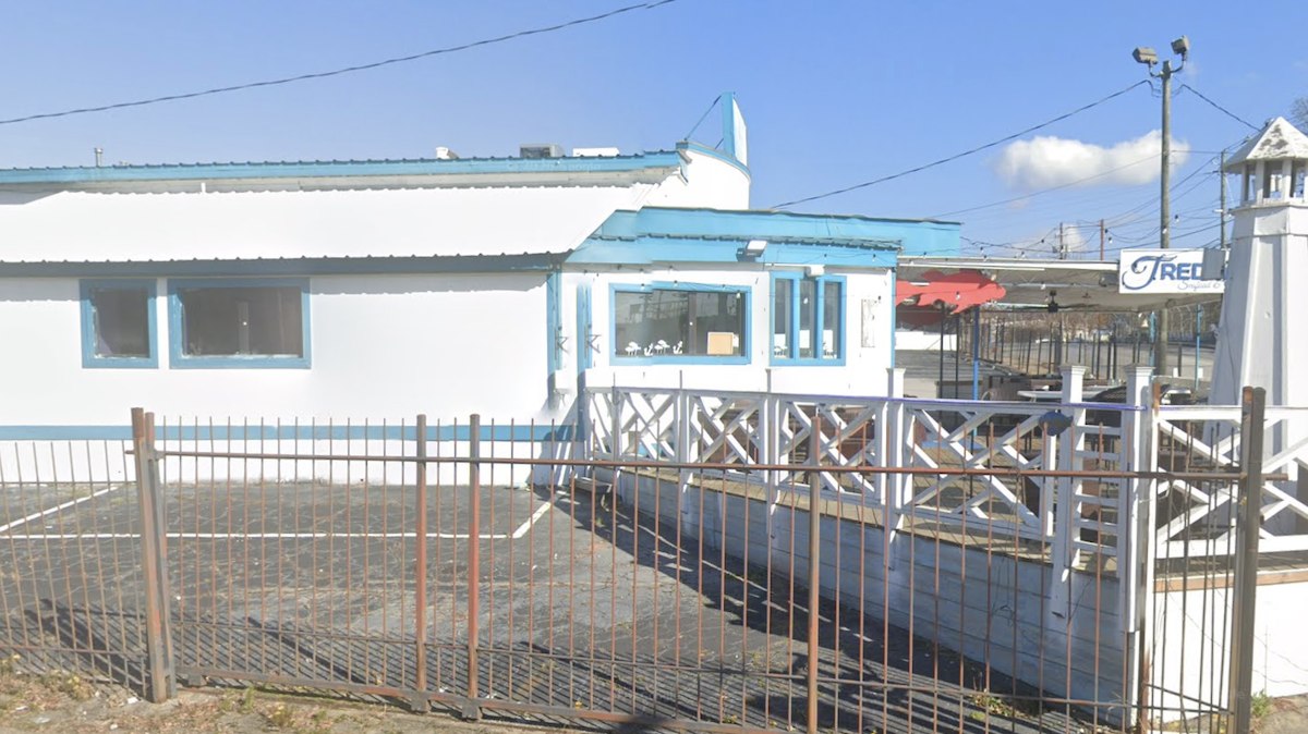 Street view of the white and blue building at 609 Whitehall Street SW in Atlanta