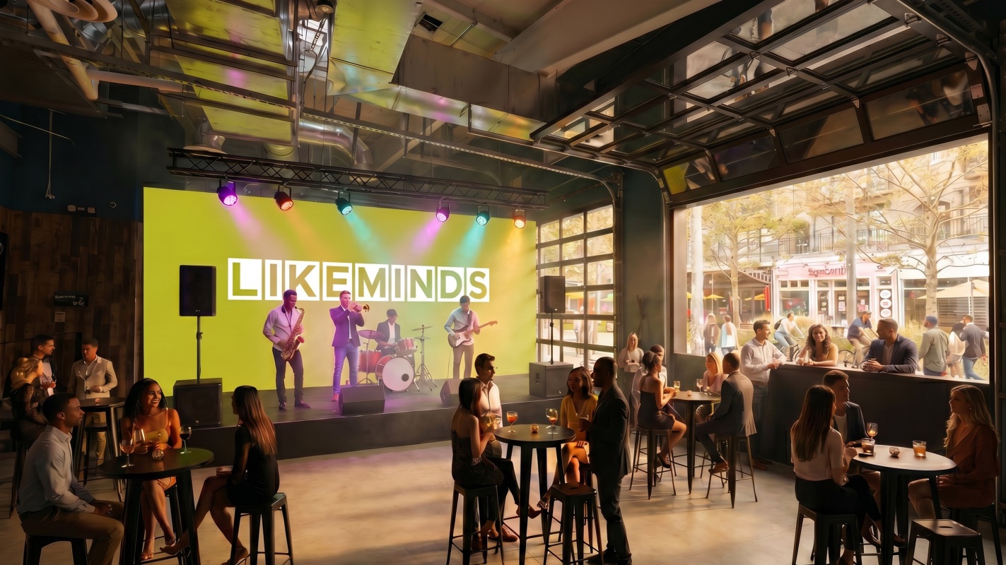 Rendering of the LikeMinds stage at Krog District