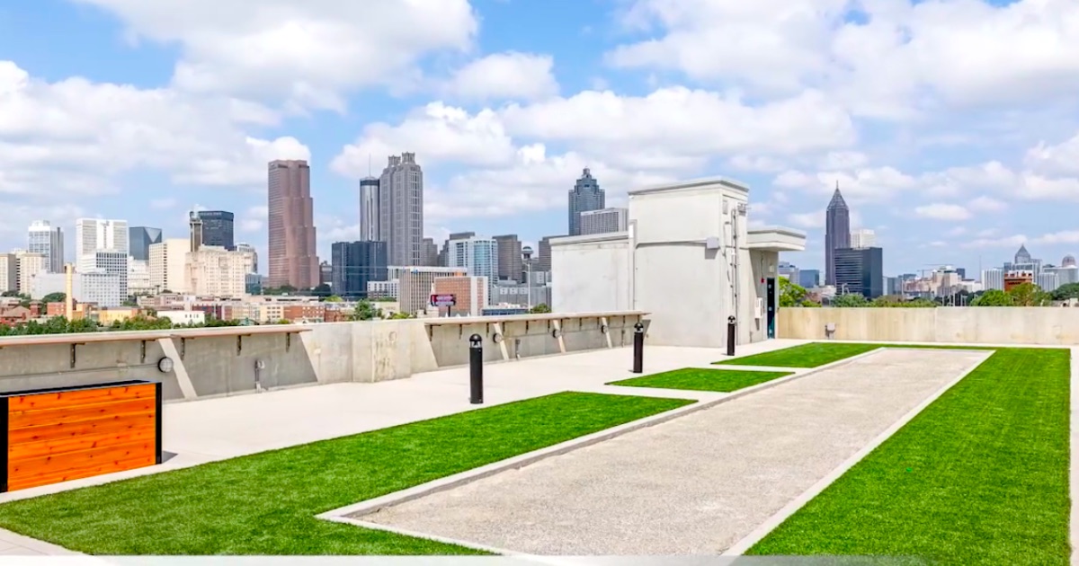 The roof deck at McAuley Station Phase I in Sweet Auburn
