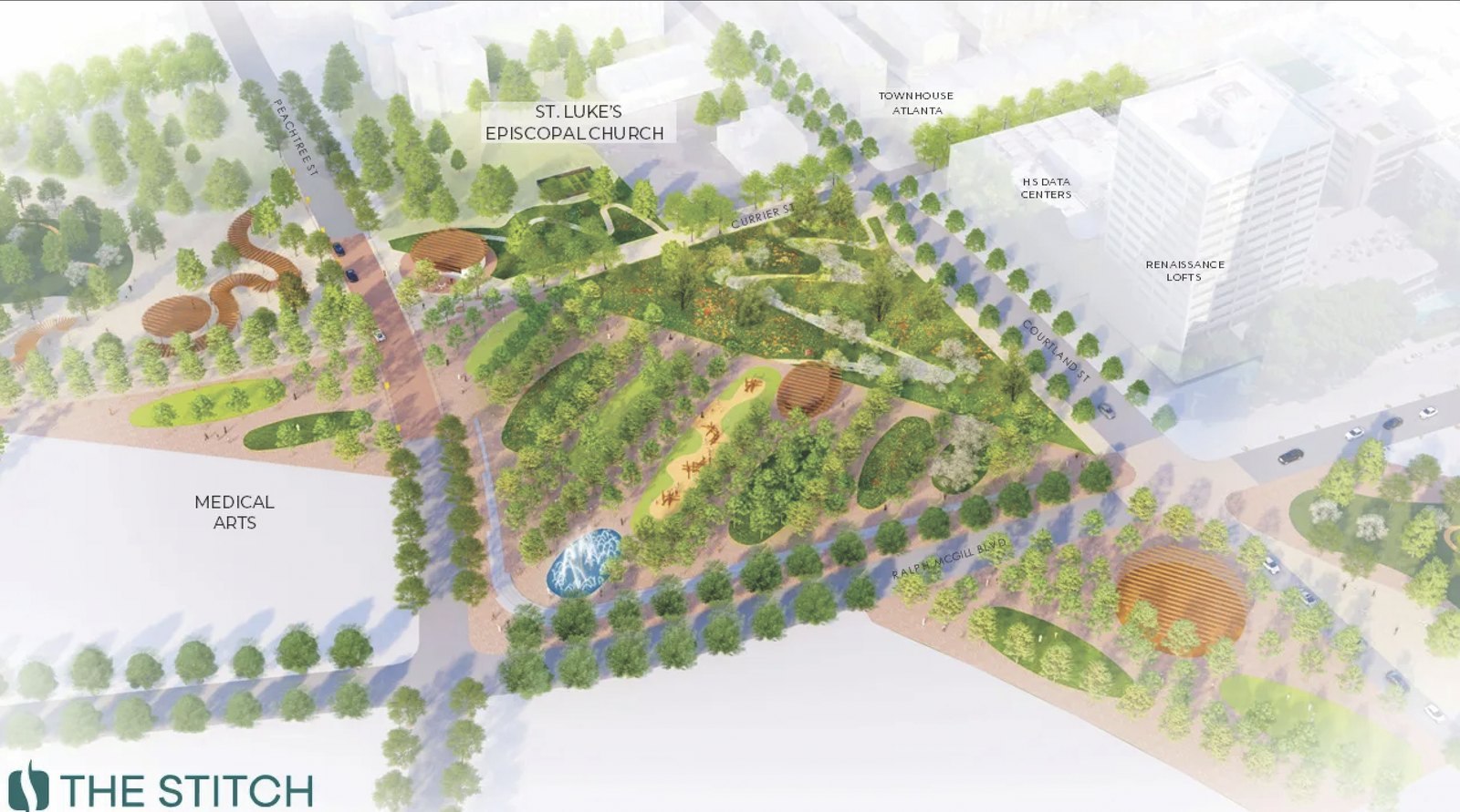 The Stitch, the proposed park platform over the Downtown Connector in downtown Atlanta