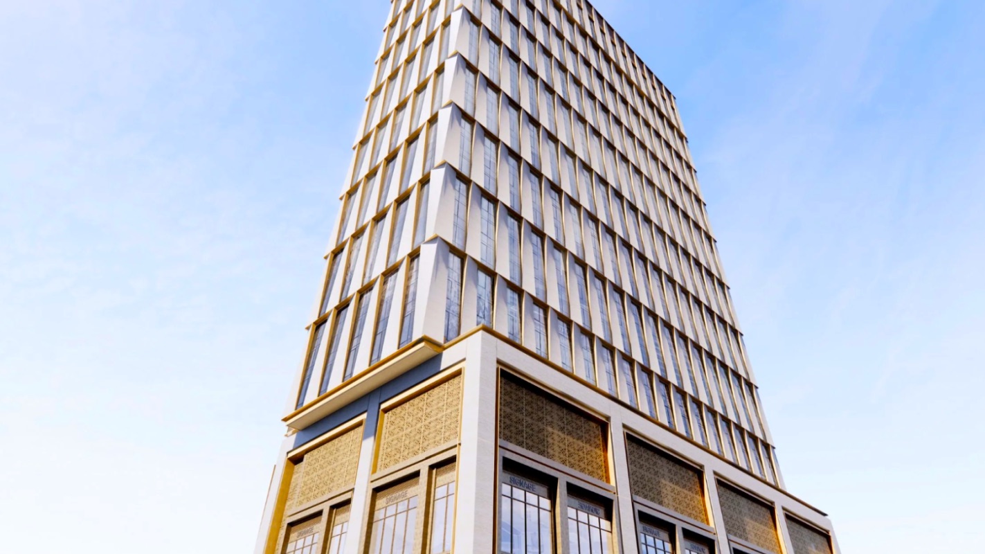 Rendering of the Teachers Village tower planned near Centennial Olympic Park