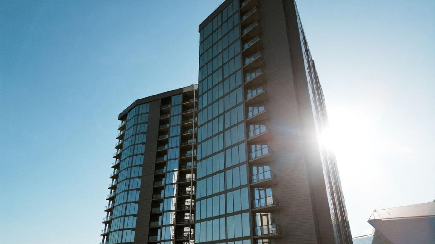 The Mitchell apartment tower at Centennial Yards in downtown Atlanta