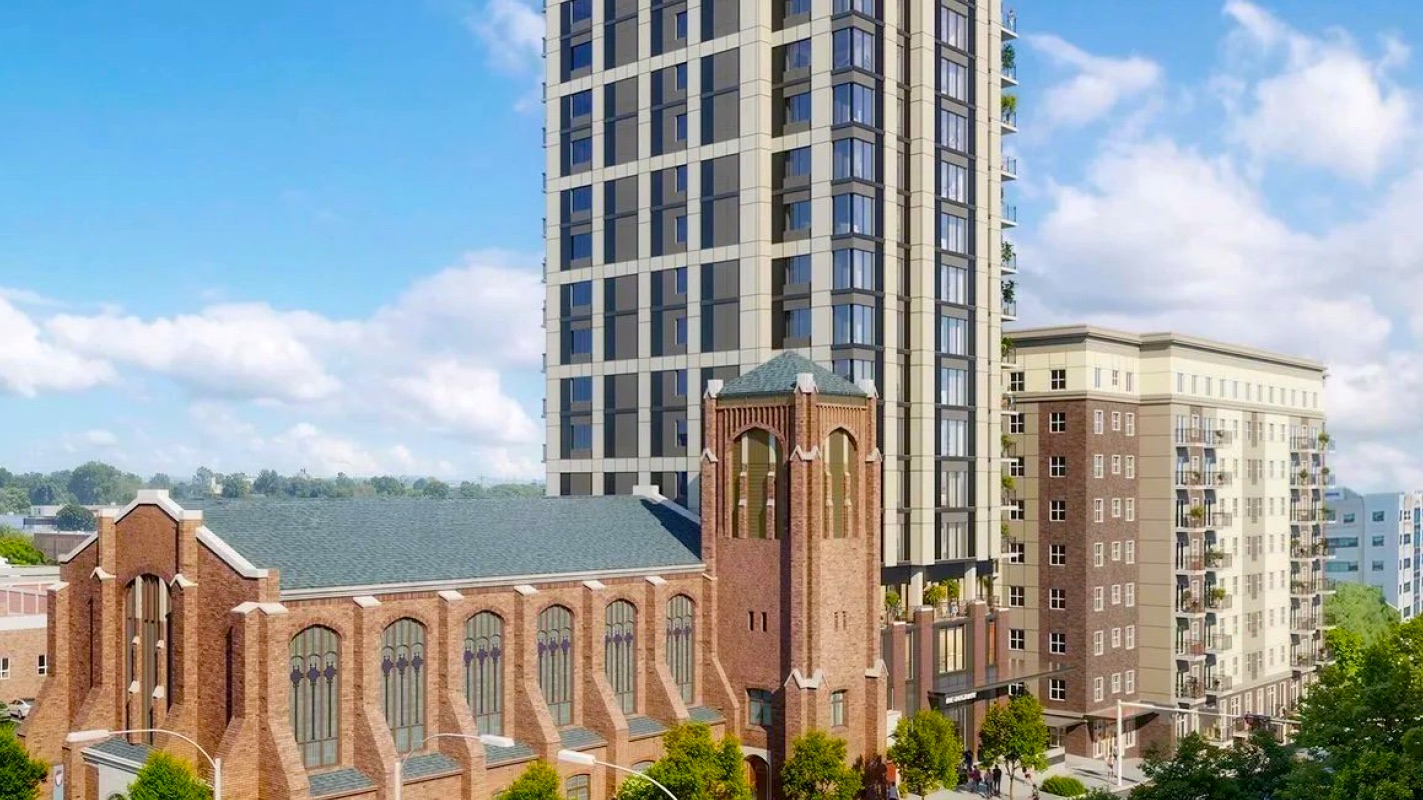 Rendering of The Sanctuary at Trinity United Methodist Church in downtown Atlanta