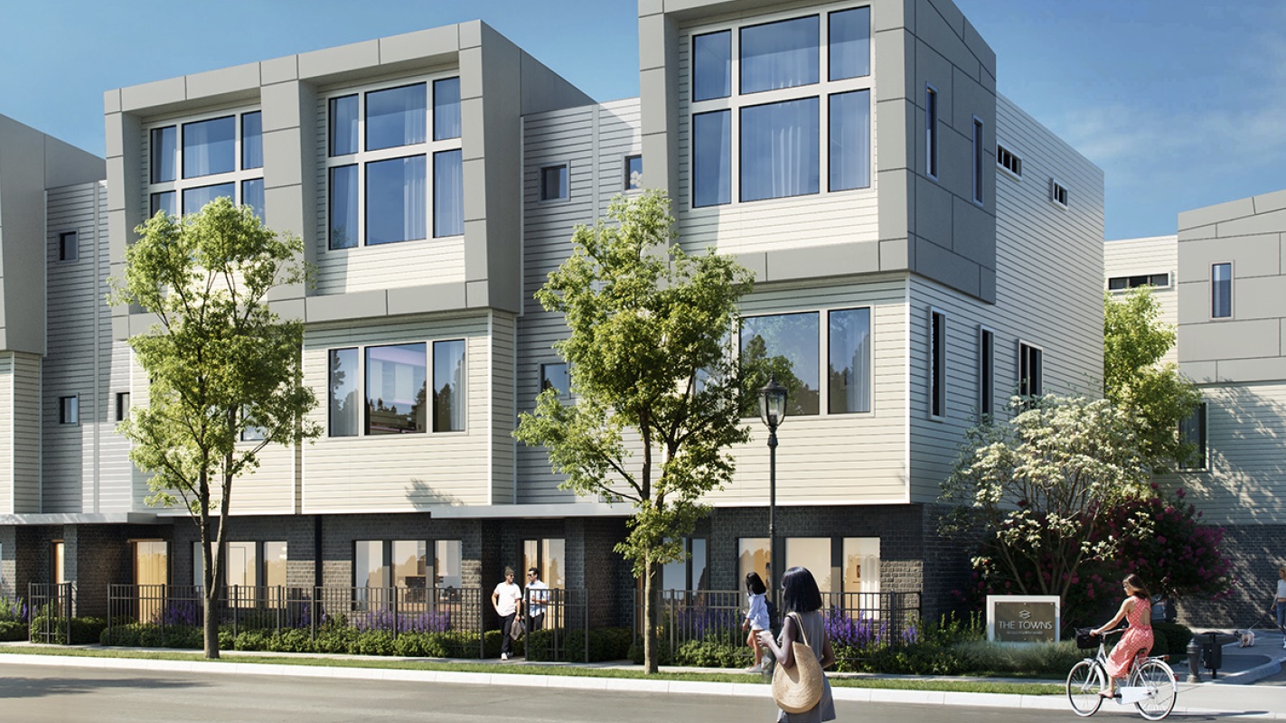 The Towns at O4W townhome project on Linden Avenue in Old Fourth Ward