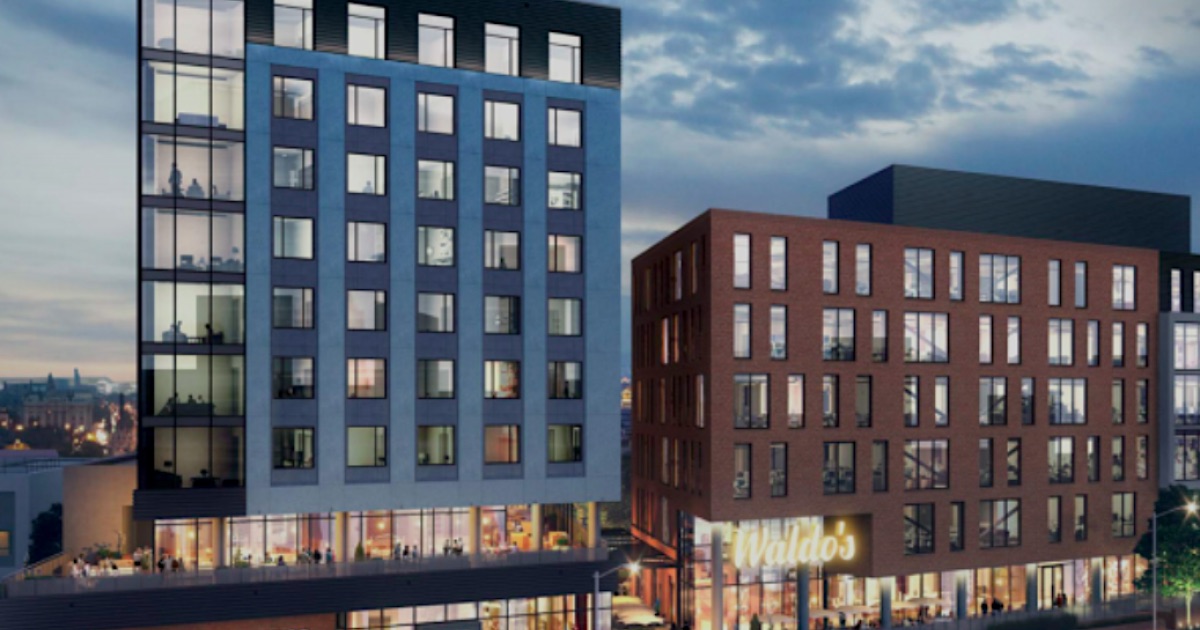 Rendering of the Waldo's project and Motto hotel in Old Fourth Ward