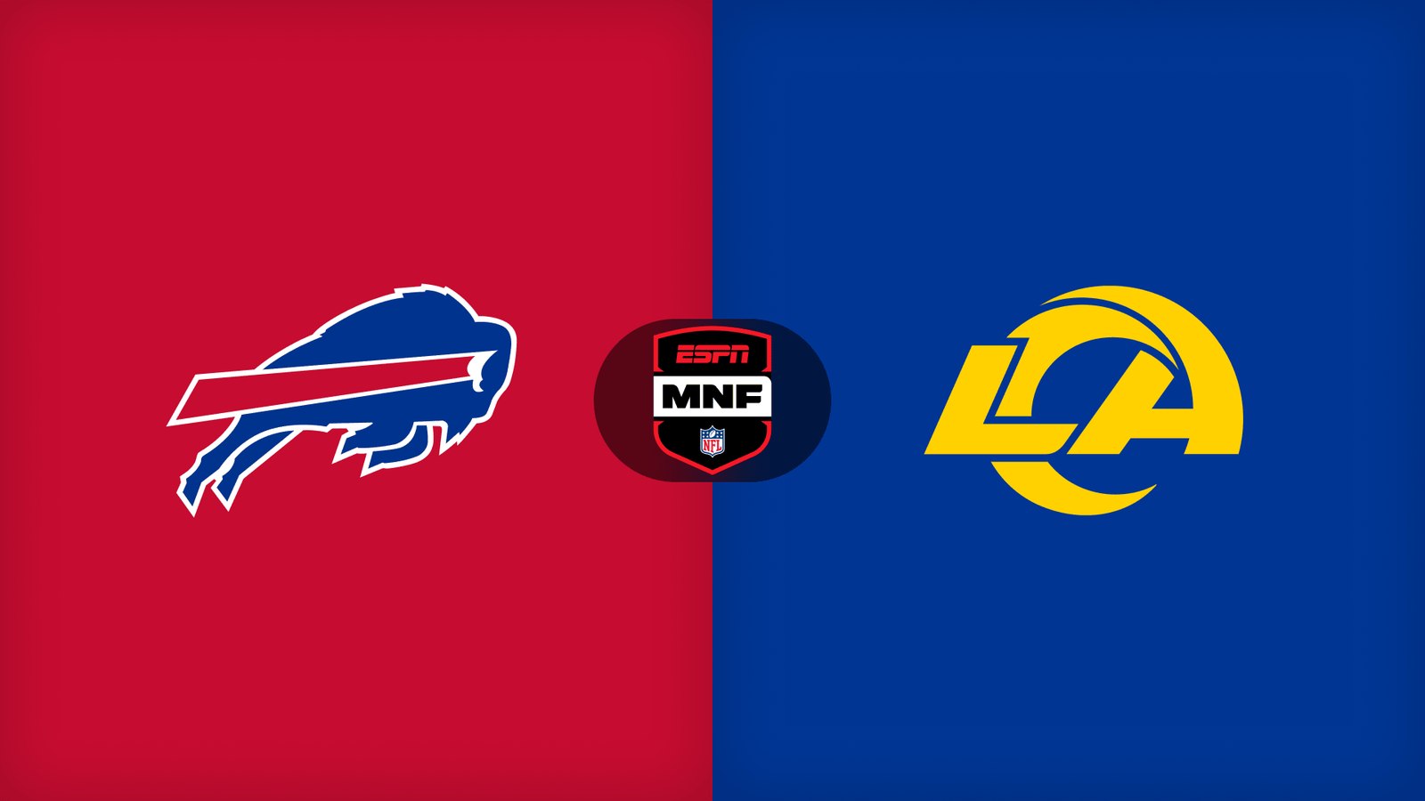 Promotional artwork for NFL: Bills @ Rams at Cosm Atlanta