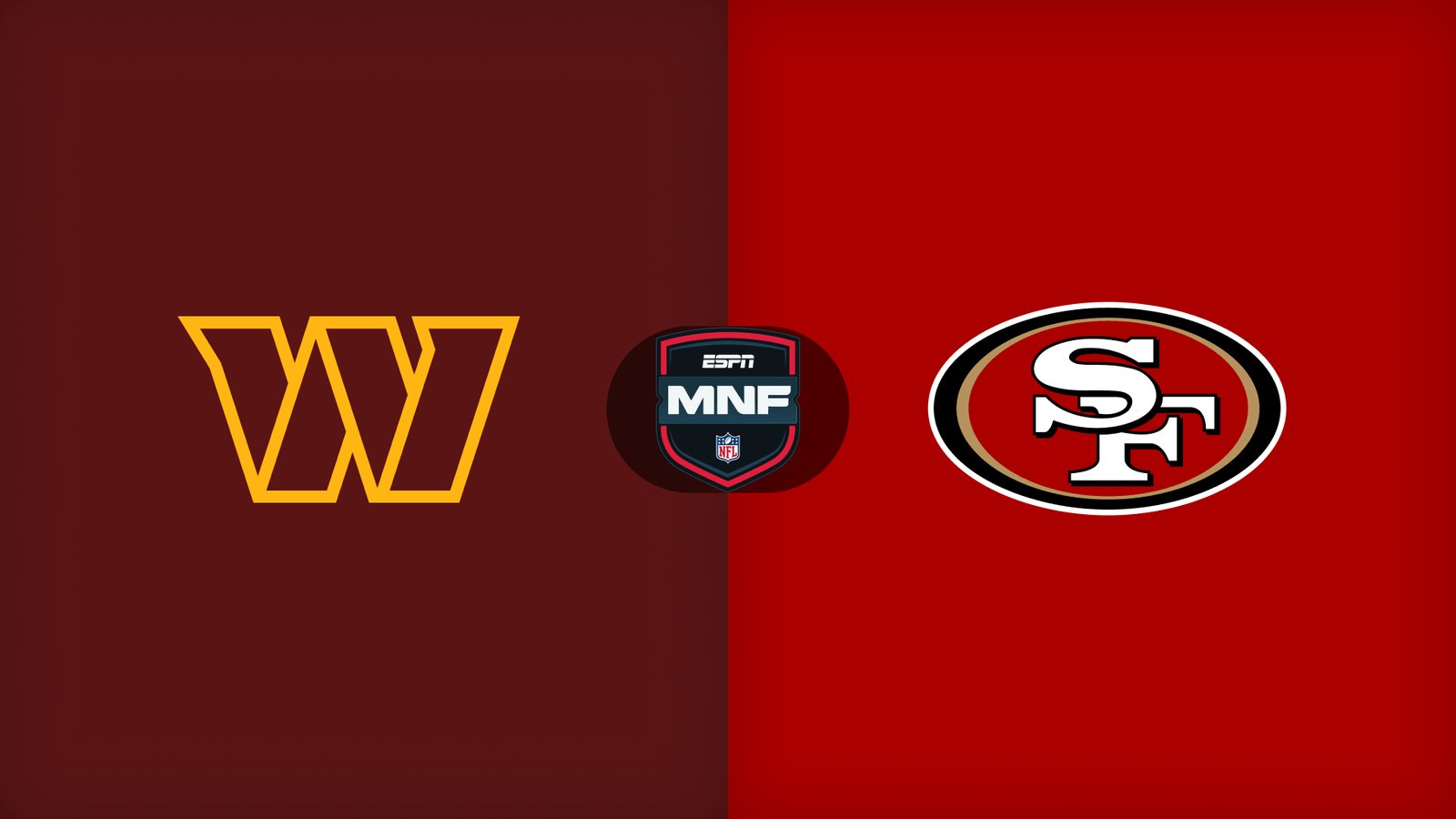 Promotional artwork for NFL: Commanders @ 49ers at Cosm Atlanta