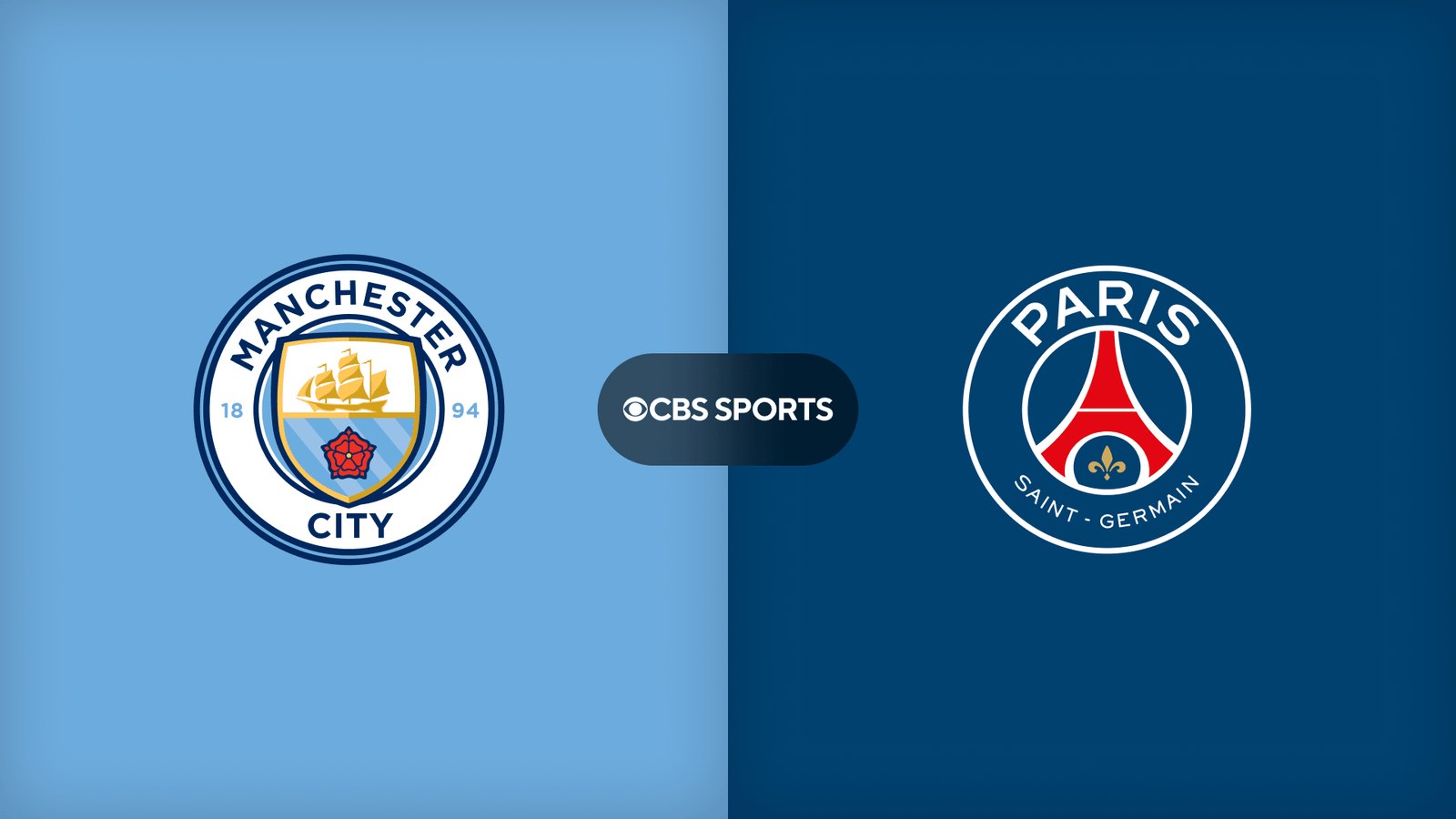 Promotional artwork for Champions League: Manchester City vs. PSG at Cosm Atlanta