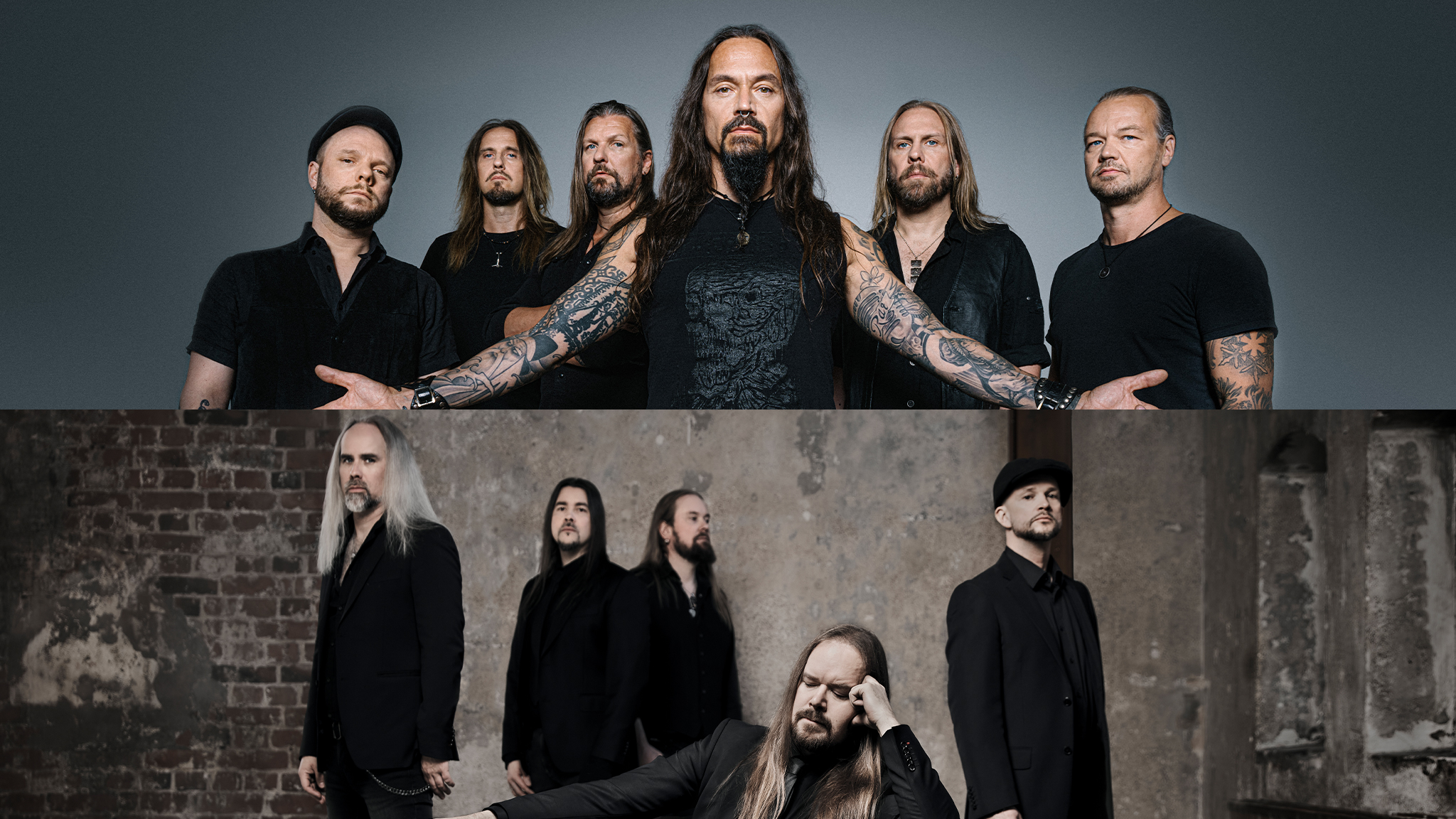 Tour artwork for the Insomnium and Amorphis co-headline bill.