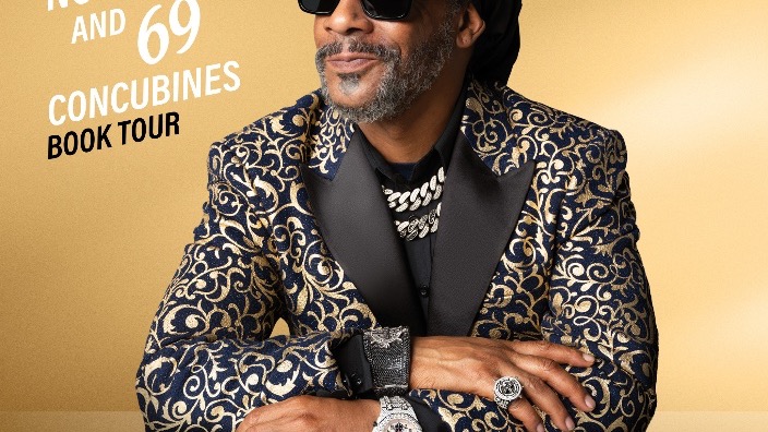 Tour artwork for Katt Williams On Book Tour, supporting his 2026 memoir