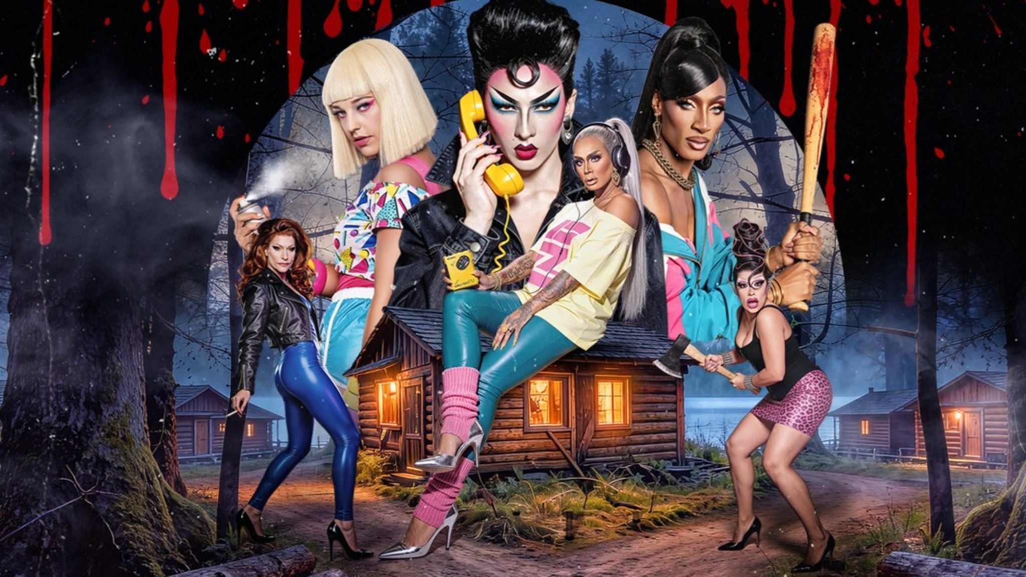 Promotional artwork for the Boulet Brothers horror-drag tour Night of the Living Drag: Camp Never Dies.